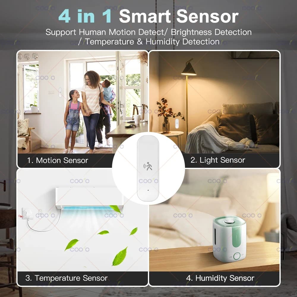 Zigbee радарний датчик руху mmWave 10 ГГц з датчиком освітленості (Zigbee2MQTT) — мініатюра 4