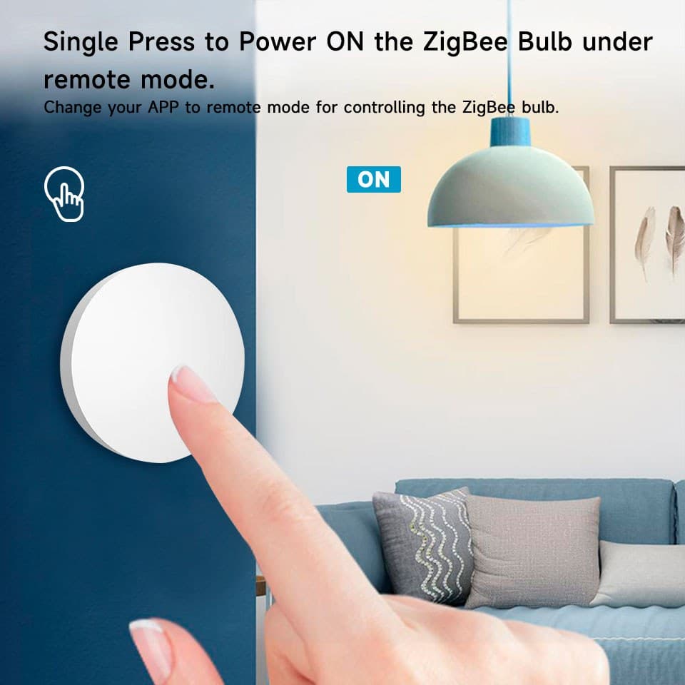 Zigbee-кнопка сценаріїв Tuya кругла (CR2032) — мініатюра 3