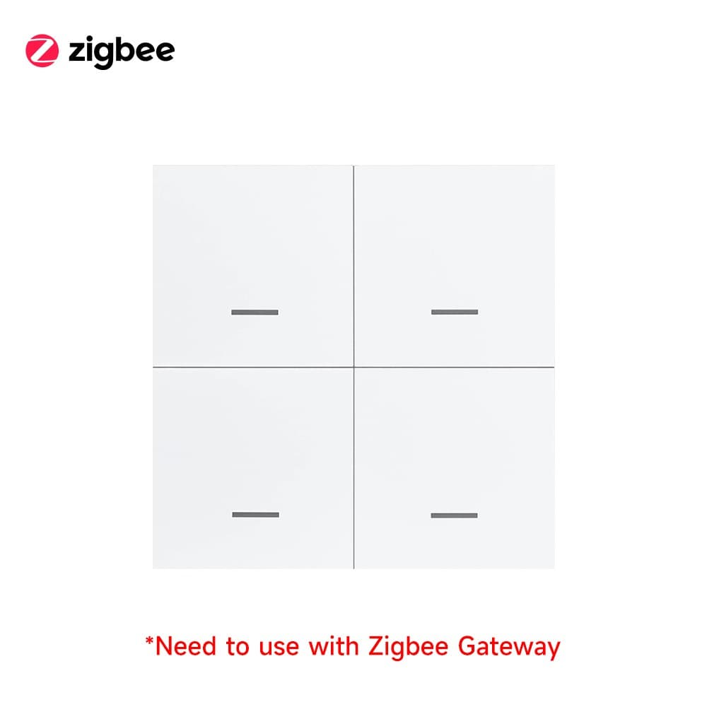 Бездротовий Zigbee-вимикач сцен Tuya 86×86 на 4 клавіші — мініатюра 2
