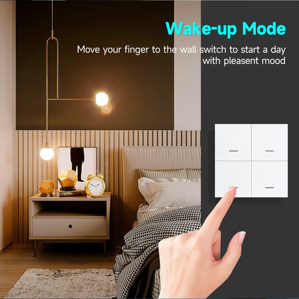 Бездротовий Zigbee-вимикач сцен Tuya 86×86 на 4 клавіші — мініатюра 6