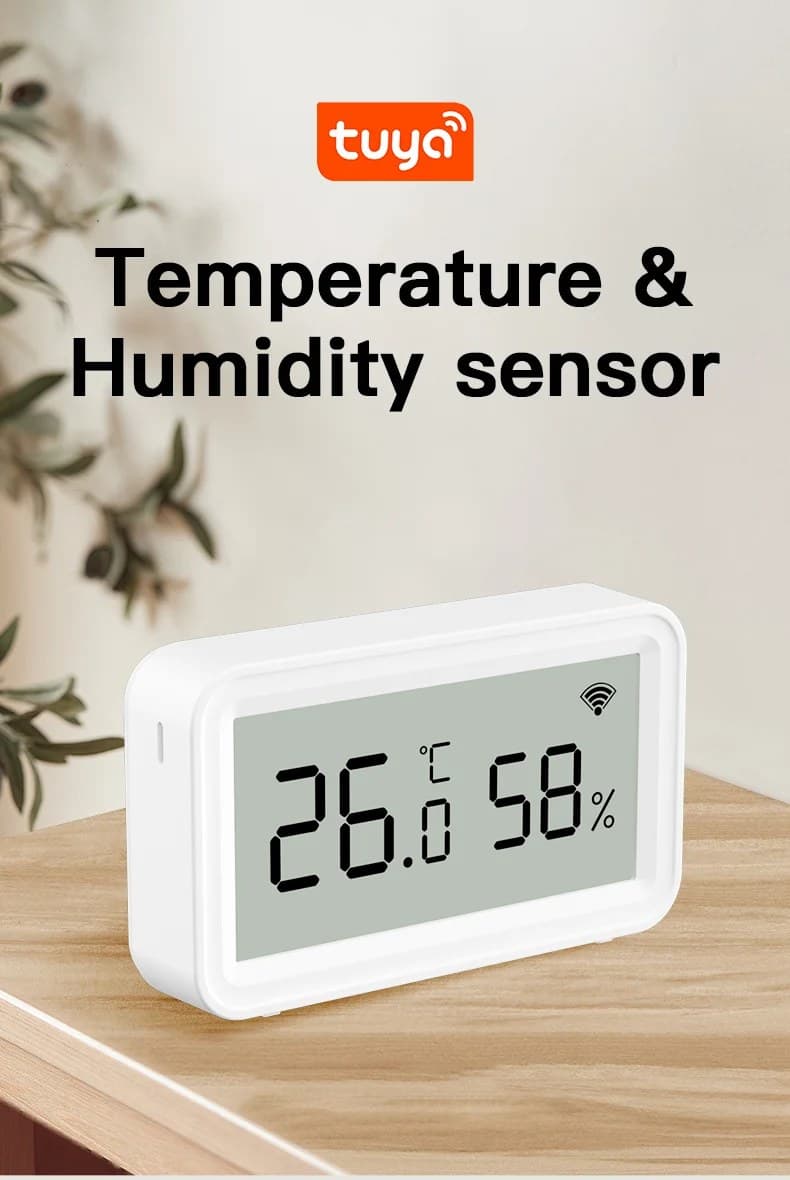 Датчик температури й вологості Tuya з LCD (Wi-Fi) — мініатюра 2