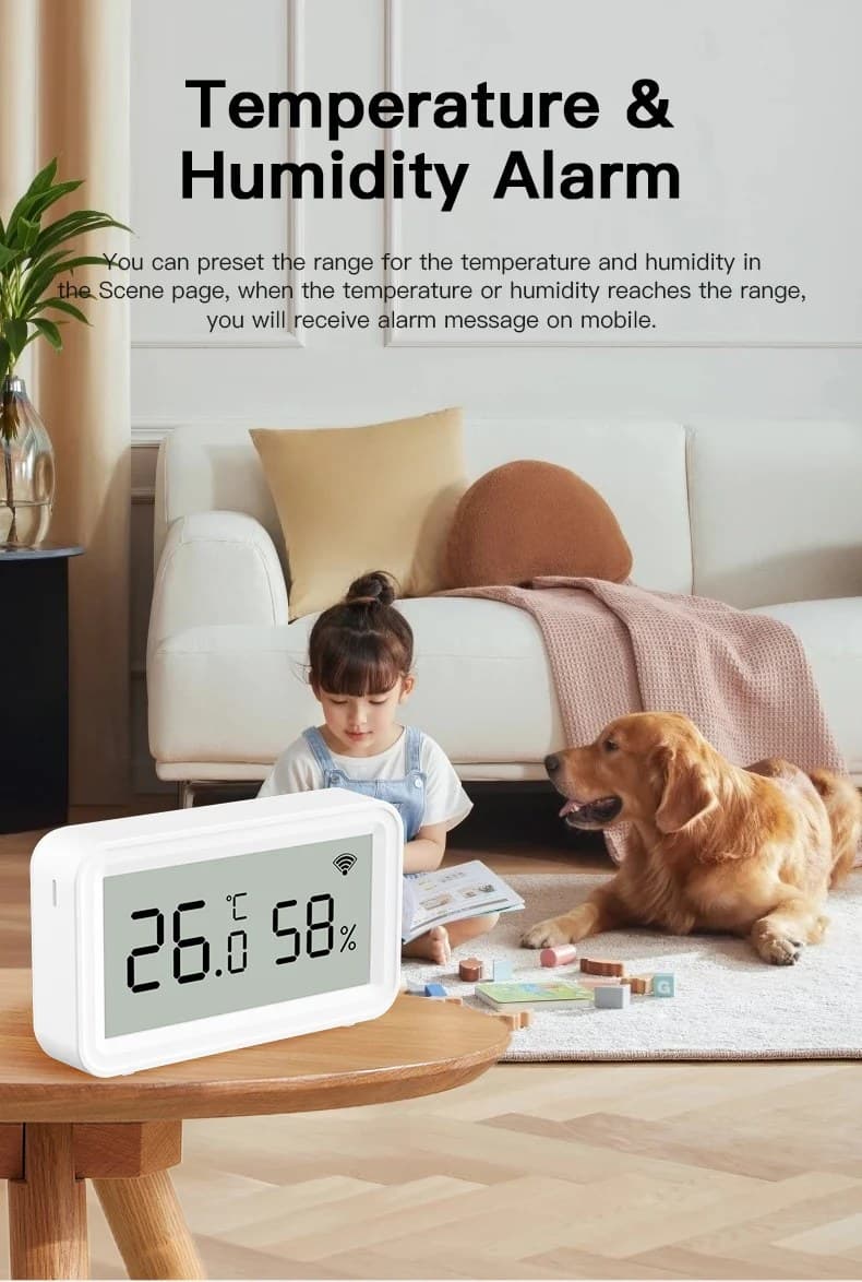 Датчик температури й вологості Tuya з LCD (Wi-Fi) — мініатюра 4
