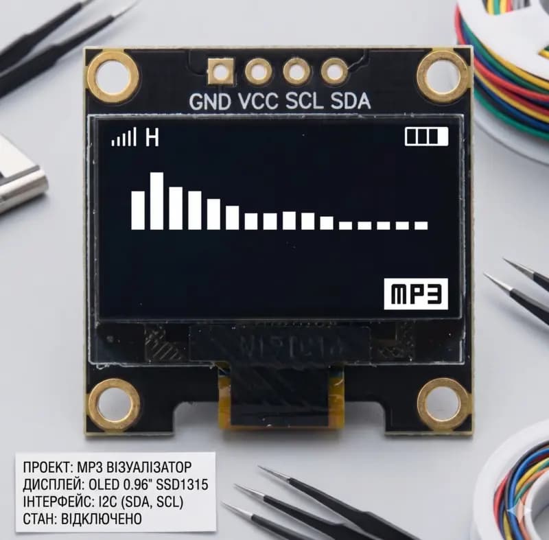 I2C OLED дисплей SSD1315 0.96"