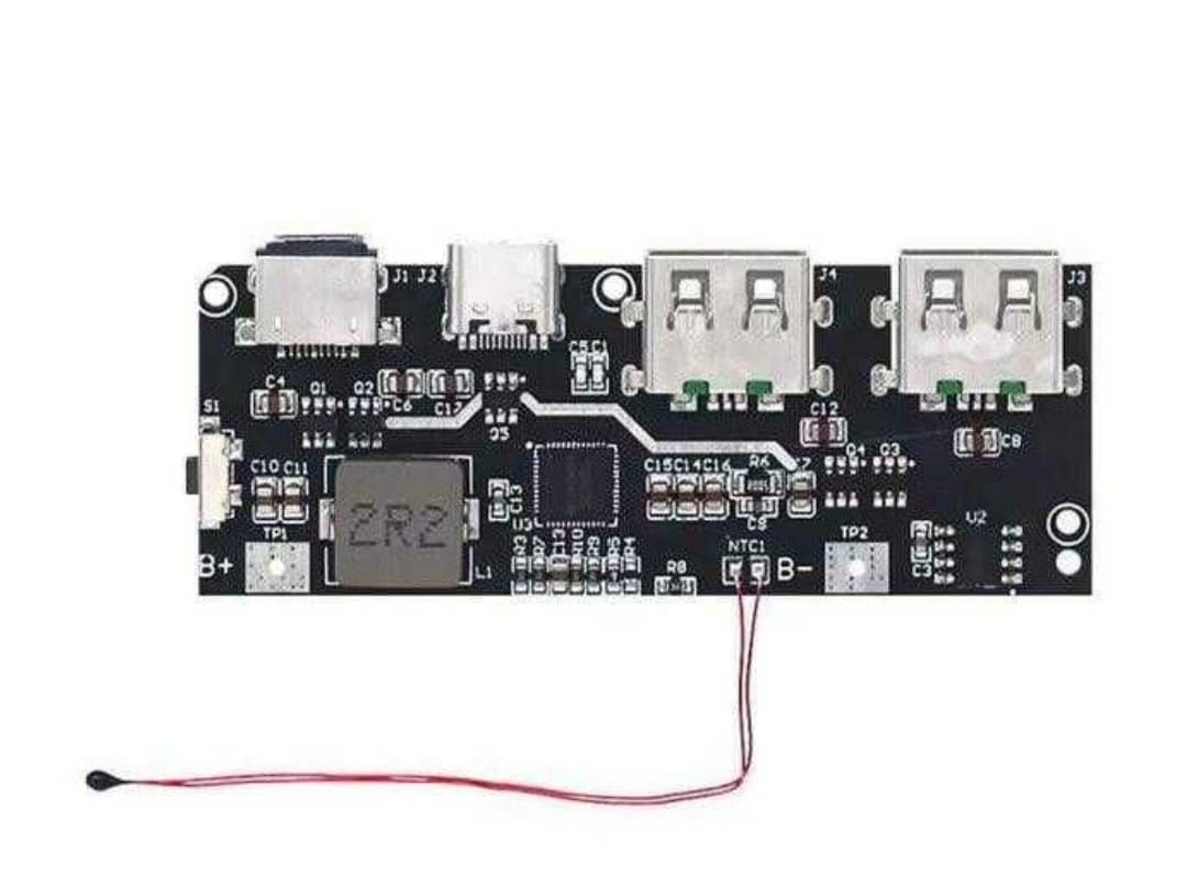 Модуль повербанка Dual USB Type-C LED 22.5W