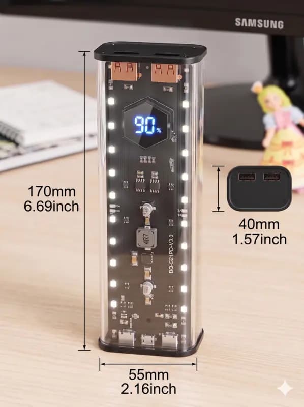 Корпус повербанка Power Bank 22.5W Type-C 4×21700 (DIY Kit)