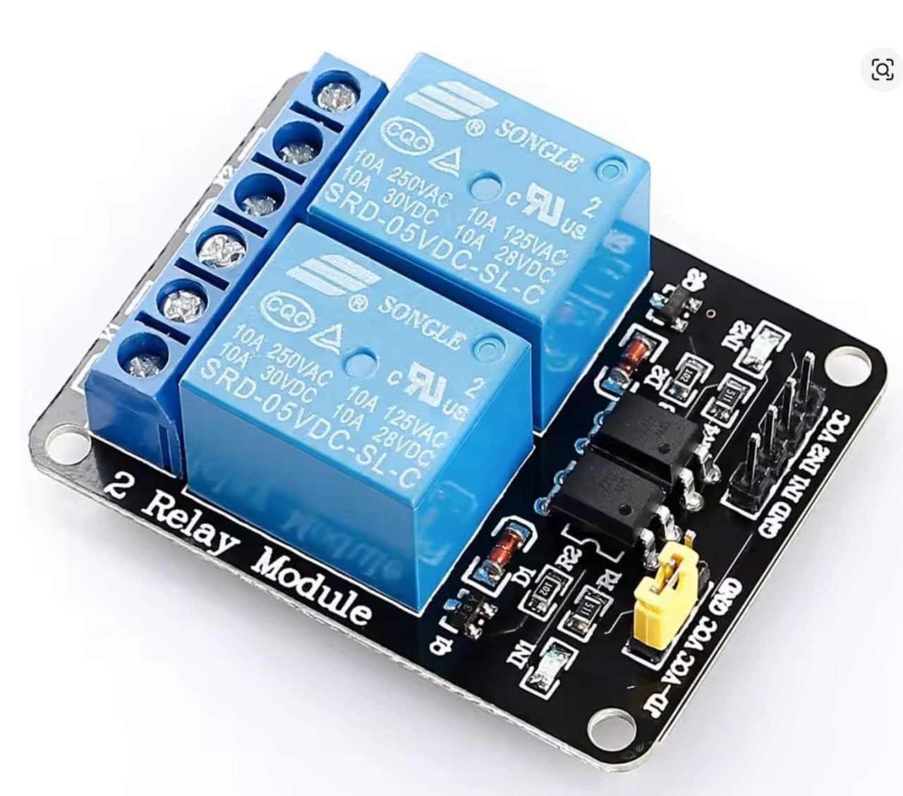 Релейний модуль 5V з опторозв'язкою (низький рівень)