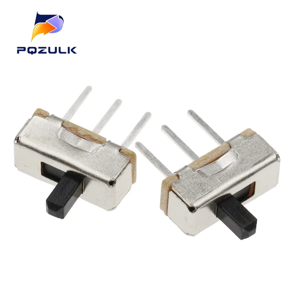 Перемикач повзунковий SS12D00 (3 pin, фіксація, тумблер)