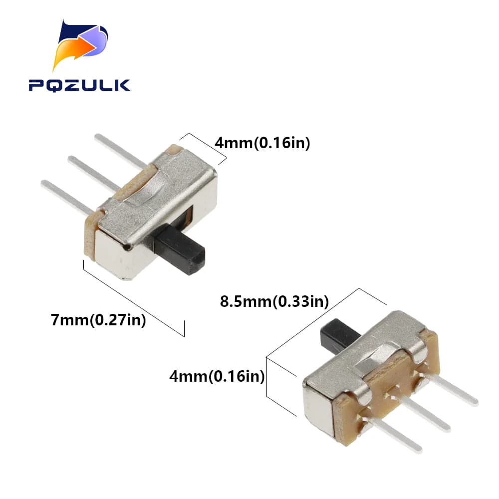 Перемикач повзунковий SS12D00 (3 pin, фіксація, тумблер) — мініатюра 2
