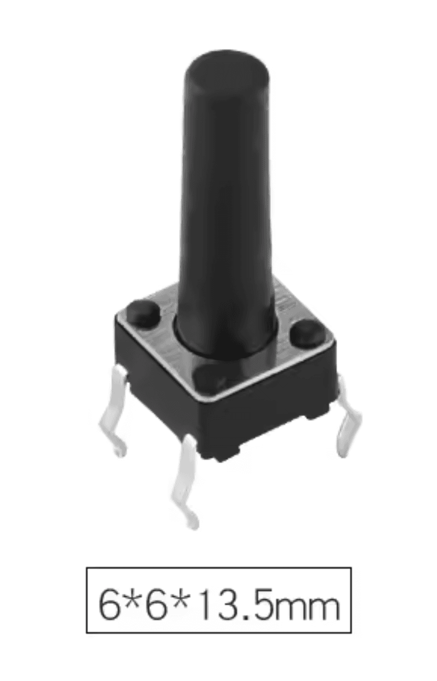Тактова кнопка 6×6 (4-pin, DIP)