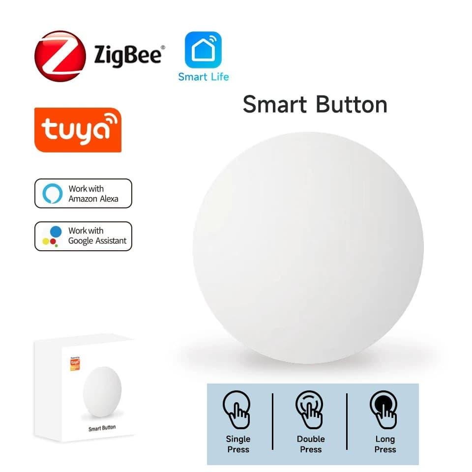 Zigbee-кнопка сценаріїв Tuya кругла (CR2032)