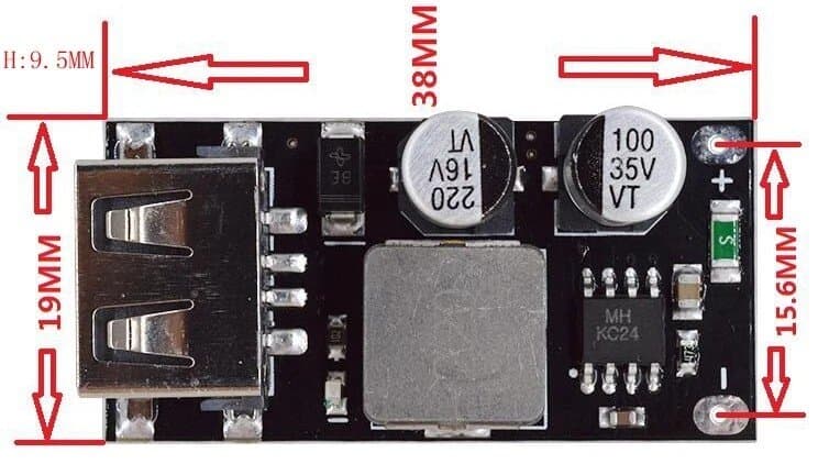 Модуль QC3.0 USB 1way (6–32V, ≈24W)